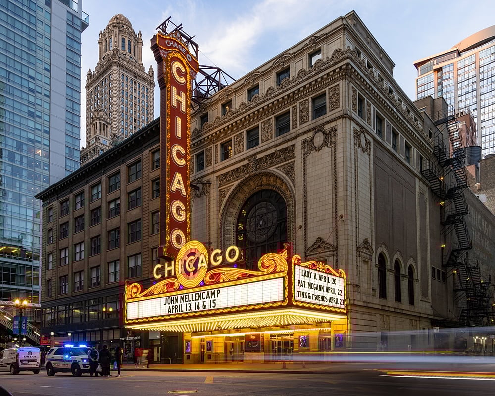 The iconic Chicago Theatre